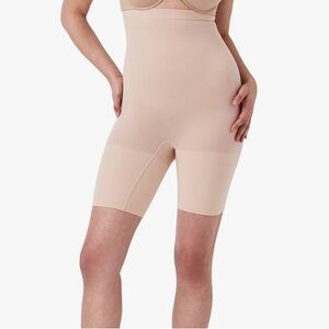 SPANX High-Waist Nude Shapewear Shorts